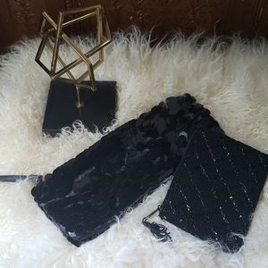 Pair of Black Evening wristlet/clutch bag